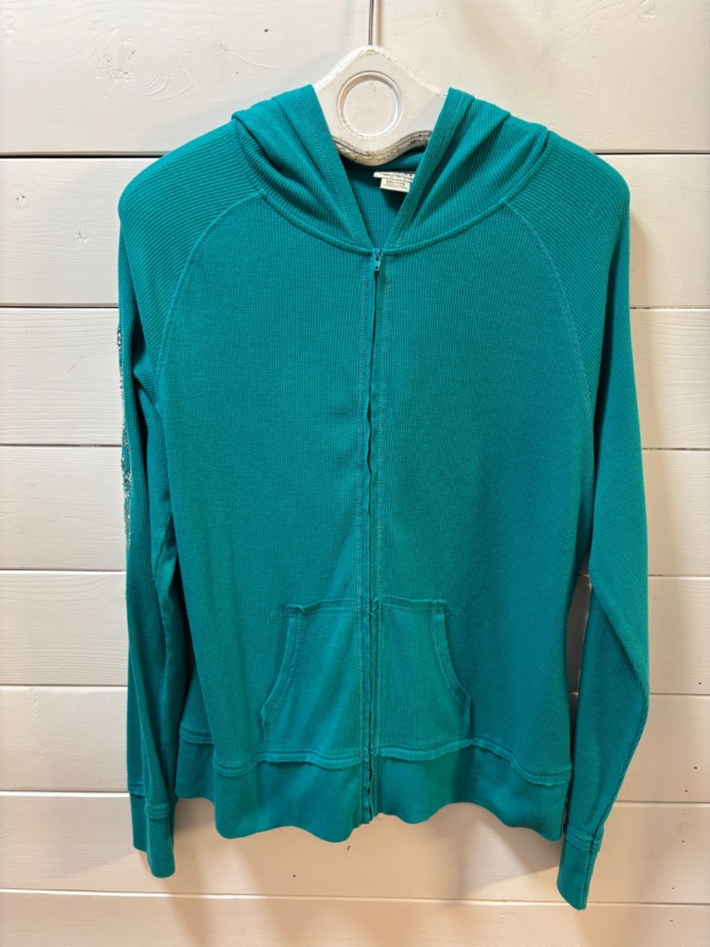 ARIAT Teal Zip Hoodie Y2K Style XXL